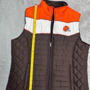 NFL Orange, White, and Brown Team Vest Cleveland Browns